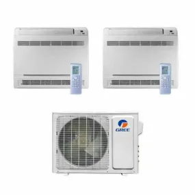 GREE Multi Gen2 Series 30,000 BTU 2-Zone Mini Floor Console 18K 9K Ductless Mini-Split System