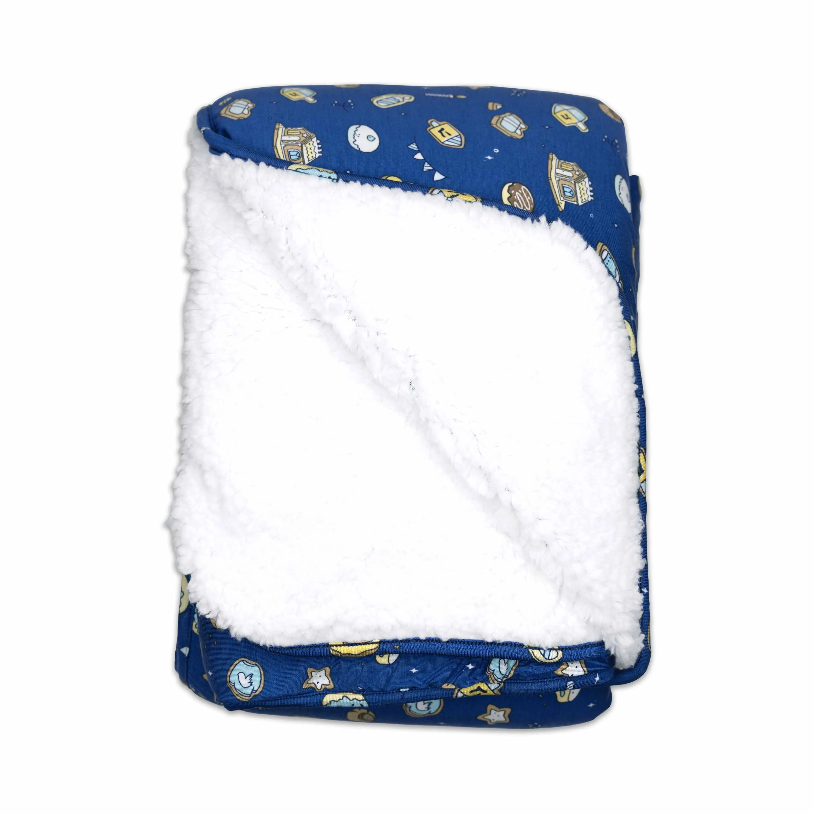 Hanukkah Cookies Bamboo Sherpa Blanket