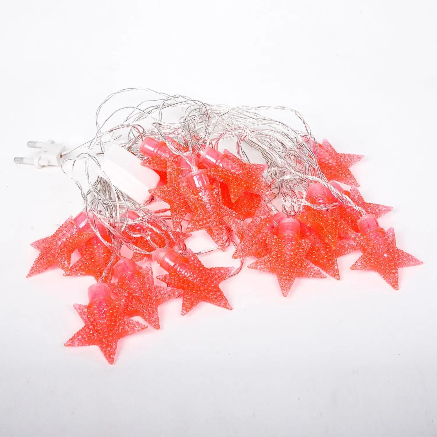 Heart Home Diwali Lights | 20 Stars Fairy Lights for Diwali | Christmas | Home Decoration | Indoor & outdoor | Diwali Lights for Decoration | Chota Star | Red