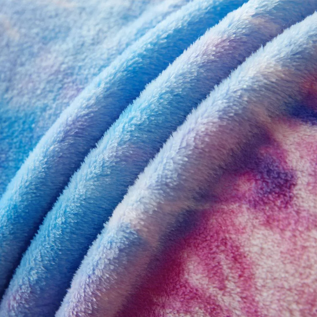 Heatwarm  2℃ Tie-dye Super Soft Flannel Blankets - Rainbow Purple (3 SIZE)