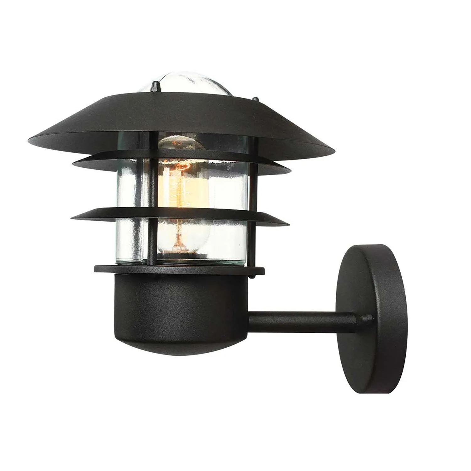 Helsingor Outdoor Wall Lantern in 304 SS/Silver or Black