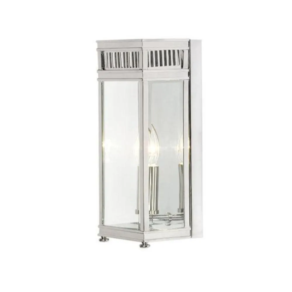 Holborn Small/Medium Half Lantern E14 in Dark Bronze and Polished Chrome Elstead Lighting - ELS.HL7