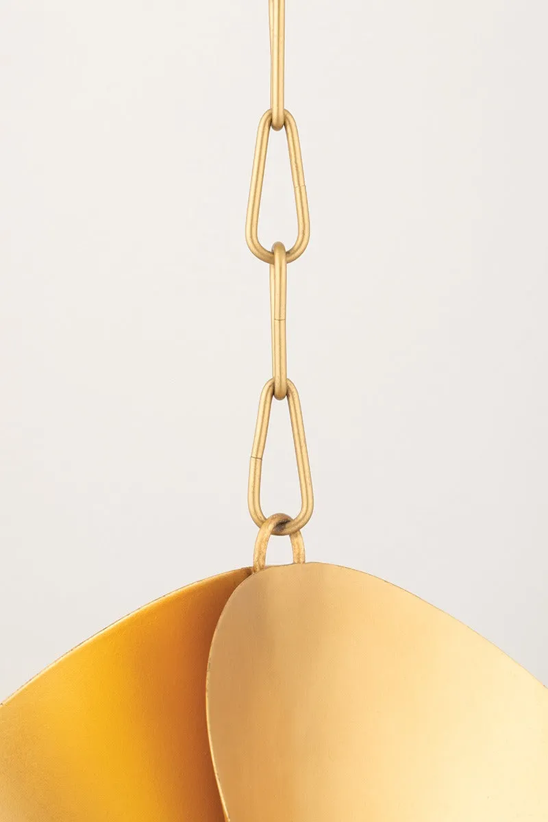 Hudson Valley Lighting Peony Pendant Light – Gold Leaf