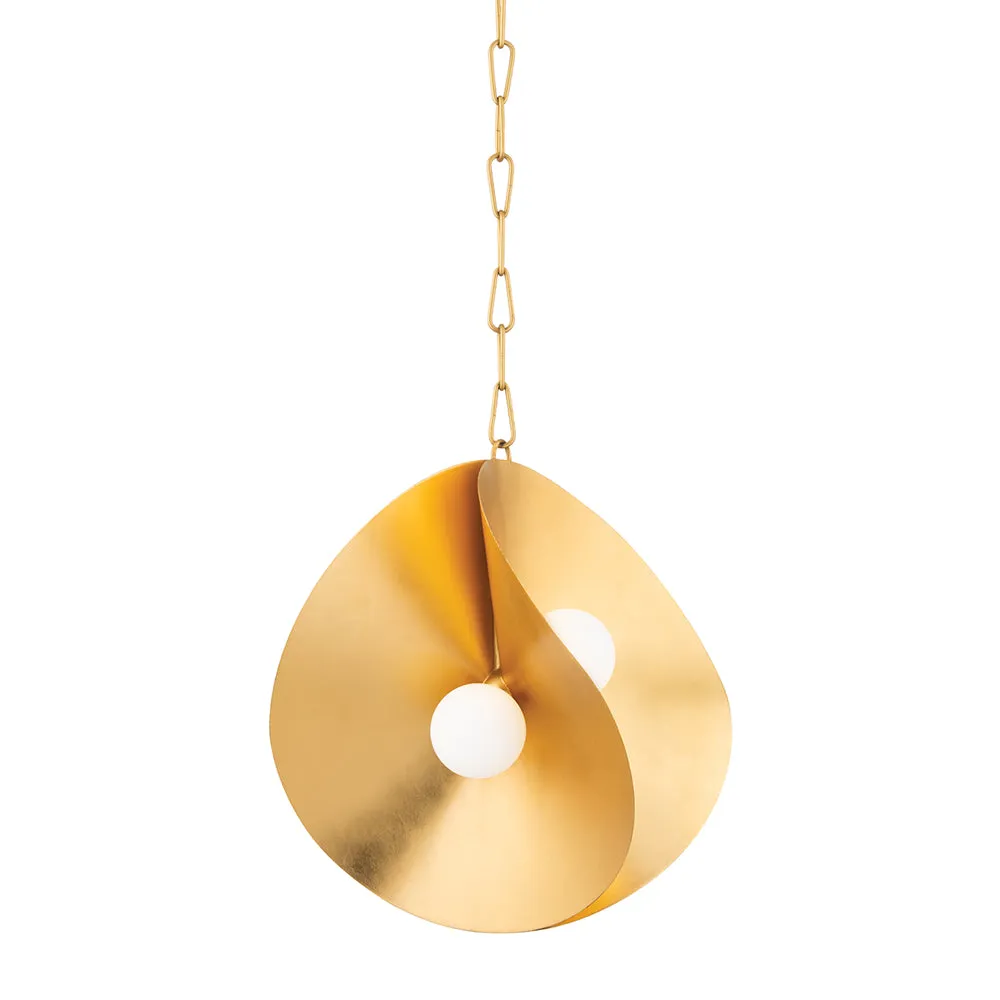 Hudson Valley Lighting Peony Pendant Light – Gold Leaf