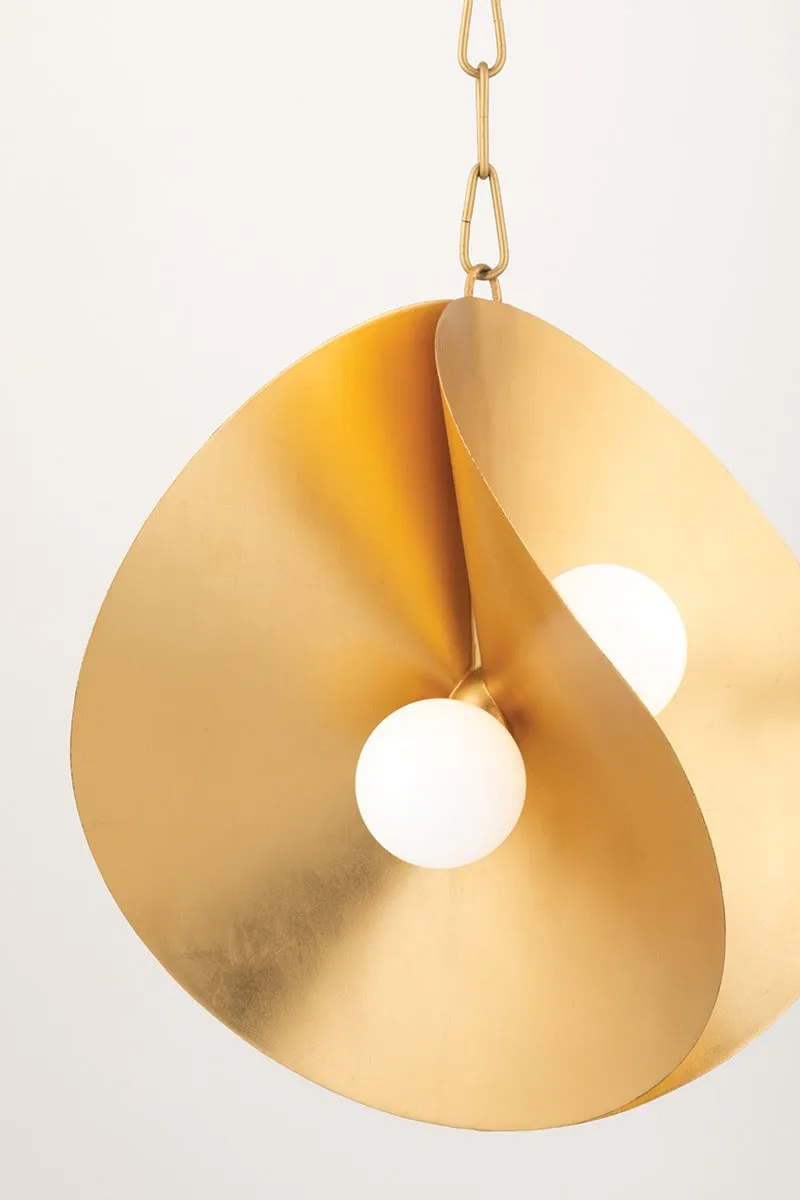 Hudson Valley Lighting Peony Pendant Light – Gold Leaf