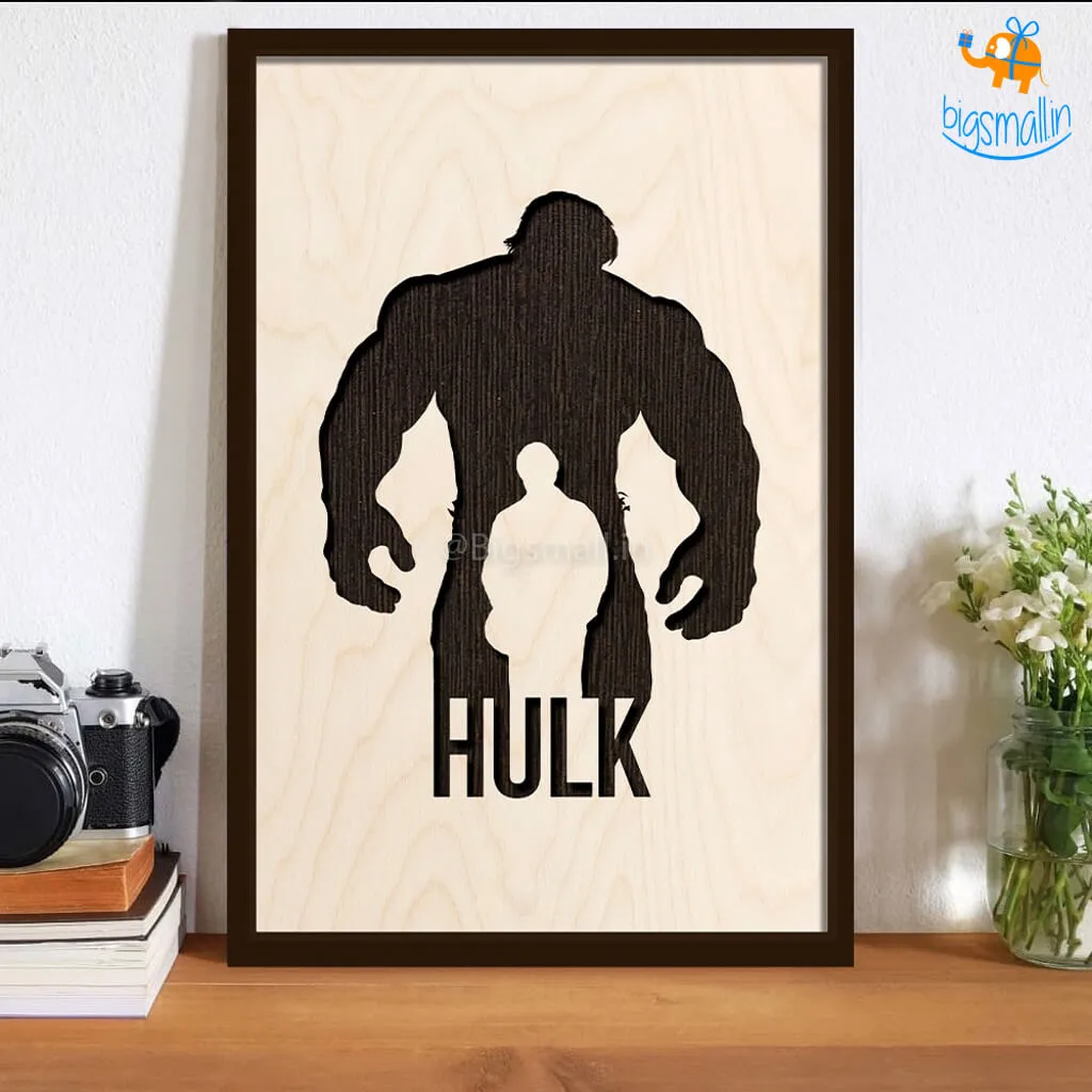 Hulk Engraved Wooden Frame