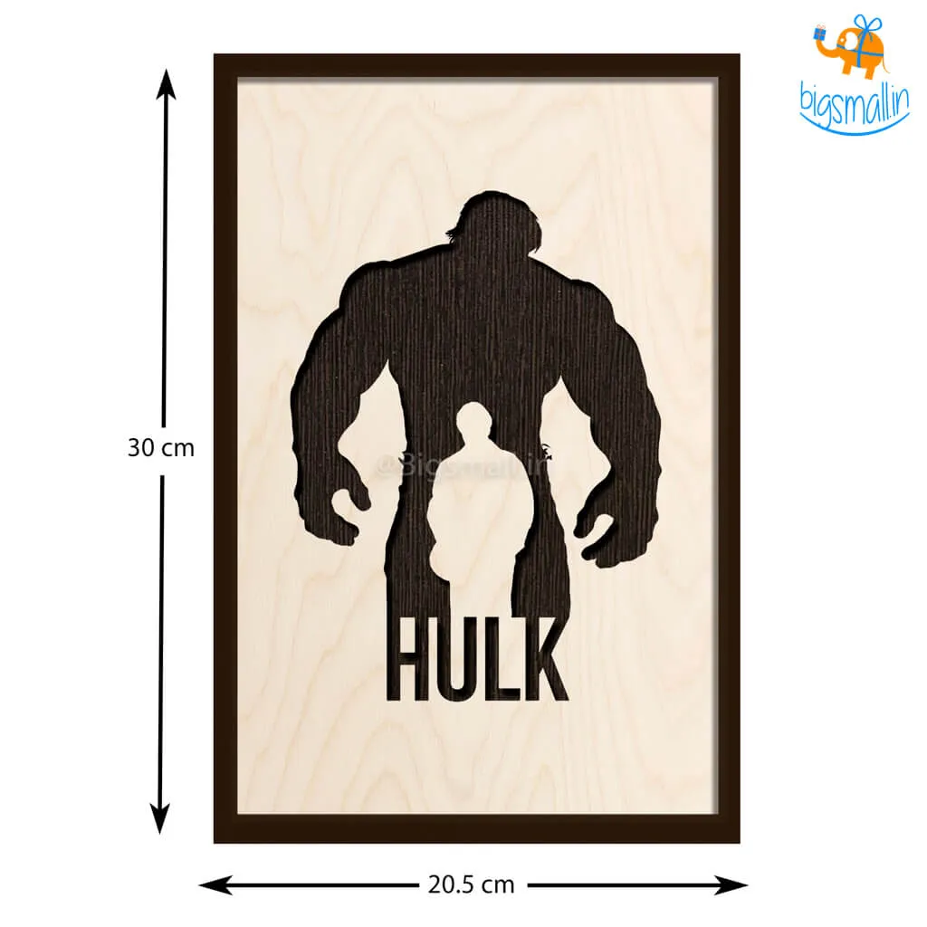 Hulk Engraved Wooden Frame