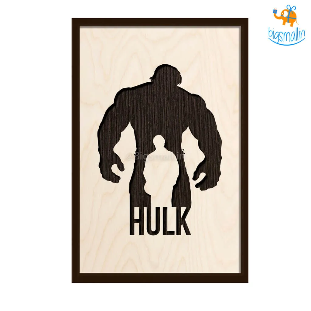 Hulk Engraved Wooden Frame