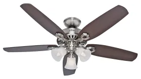 Hunter 53237 Ceiling Fan, 5-Blade, Brazilian Cherry/Harvest Mahogany Blade, 52 in Sweep, Fiberboard Blade, 3-Speed :EA: QUANTITY: 1