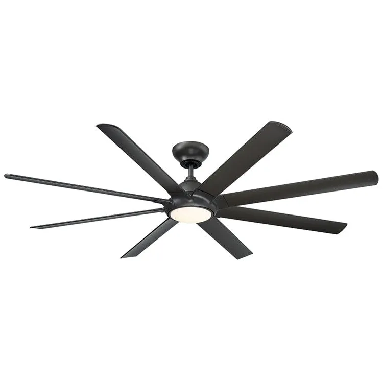 Hydra 80" Eight-Blade Indoor/Outdoor Smart Ceiling Fan with 3500K LED Light Kit and Wall Control