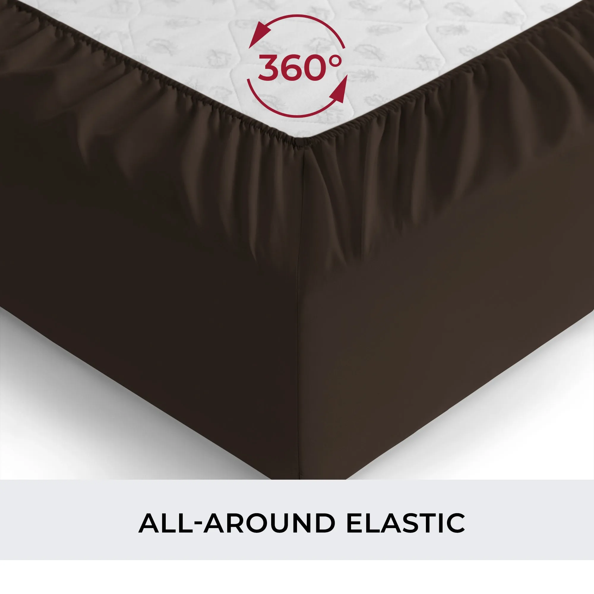 Iconic Microfiber Extra-Deep Fitted Sheet (Dark Colors)