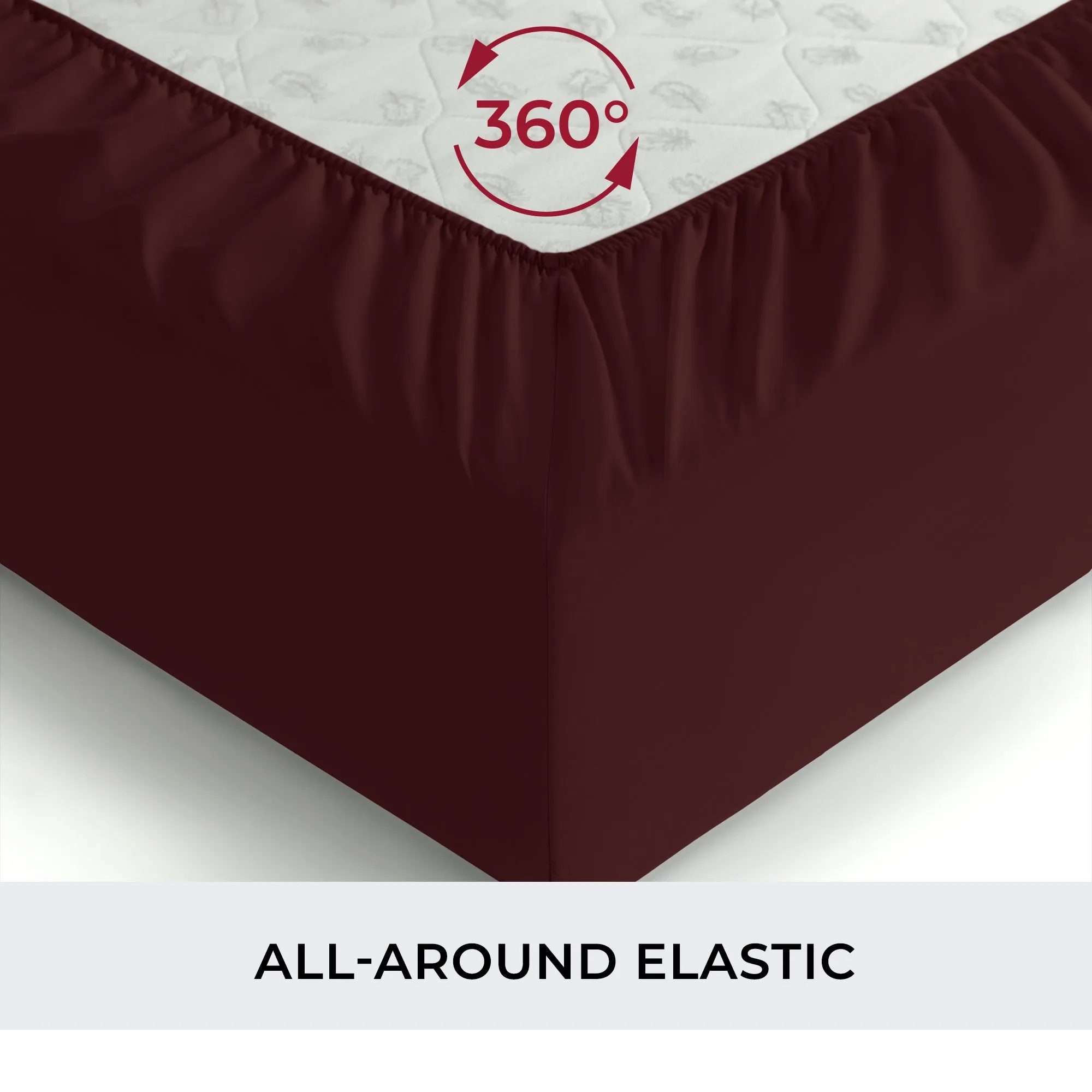 Iconic Microfiber Extra-Deep Fitted Sheet (Dark Colors)