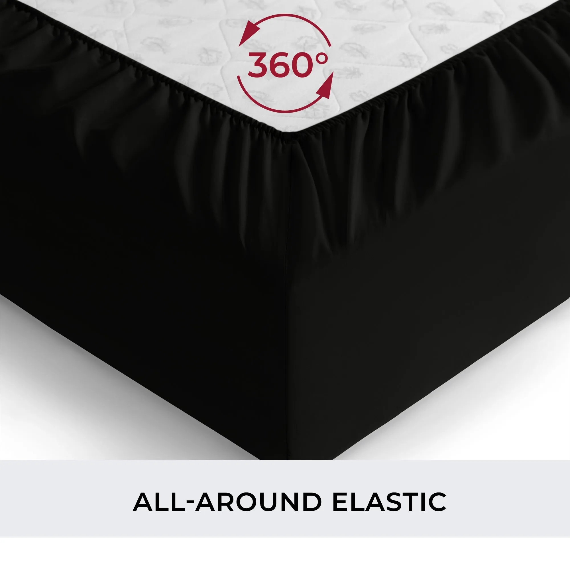 Iconic Microfiber Extra-Deep Fitted Sheet (Dark Colors)