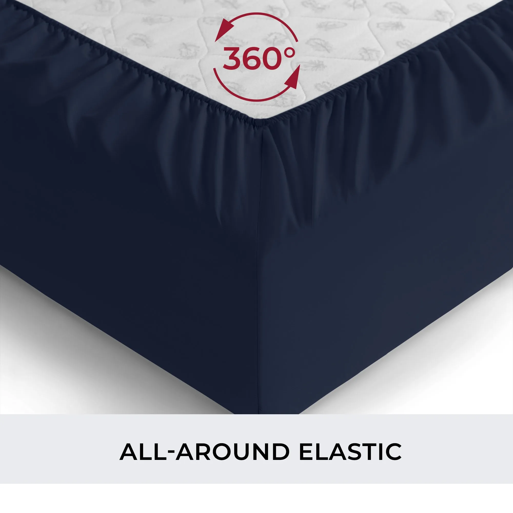 Iconic Microfiber Extra-Deep Fitted Sheet (Dark Colors)