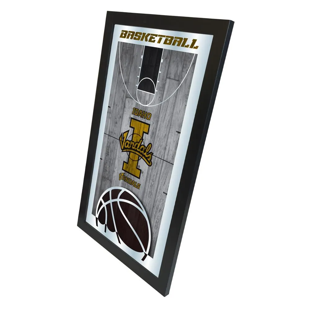 Idaho Vandals HBS Black Basketball Framed Hanging Glass Wall Mirror (26"x15")