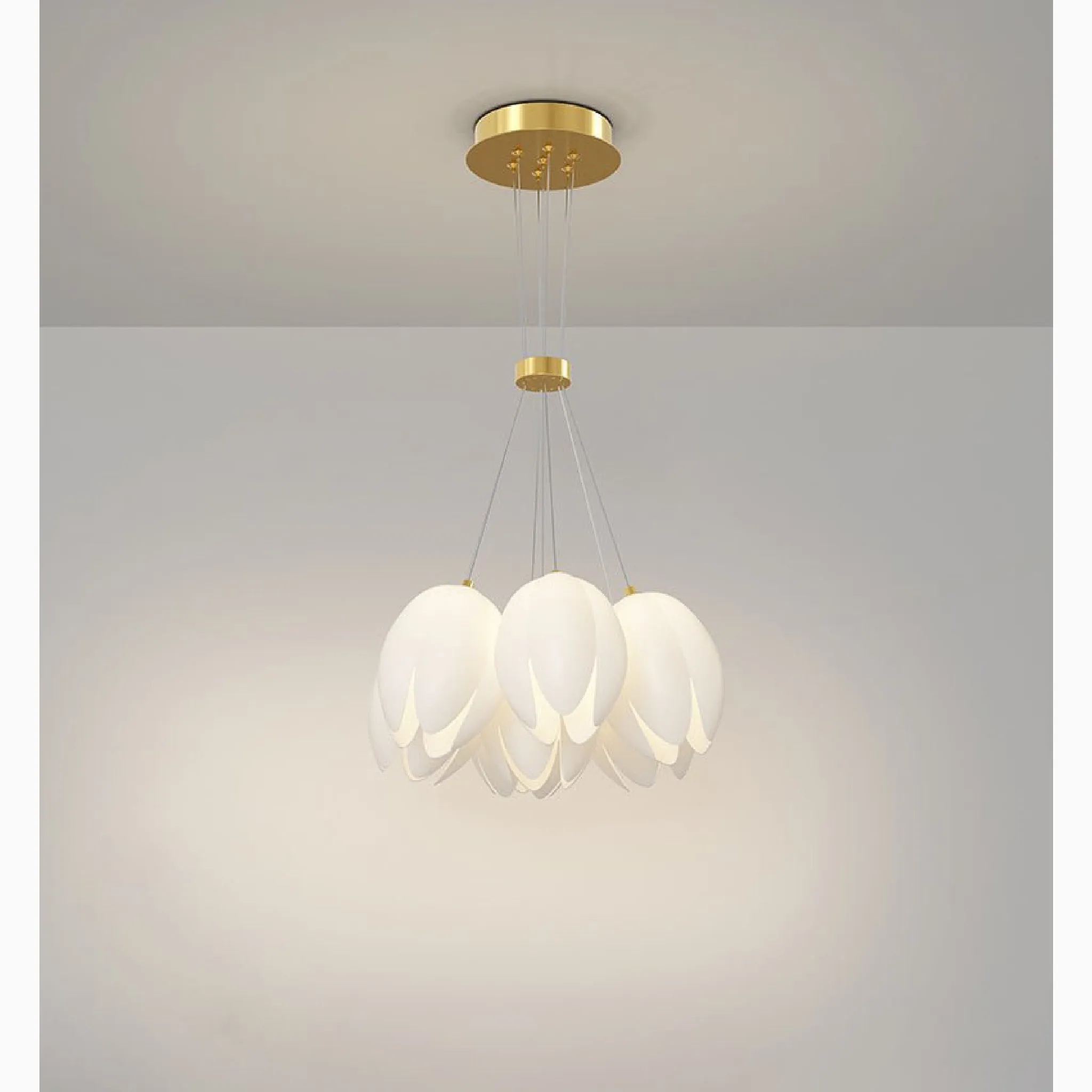 Idro | Modern Ceiling Chandelier in the Shape of Flower for Bedroom, Dining Room