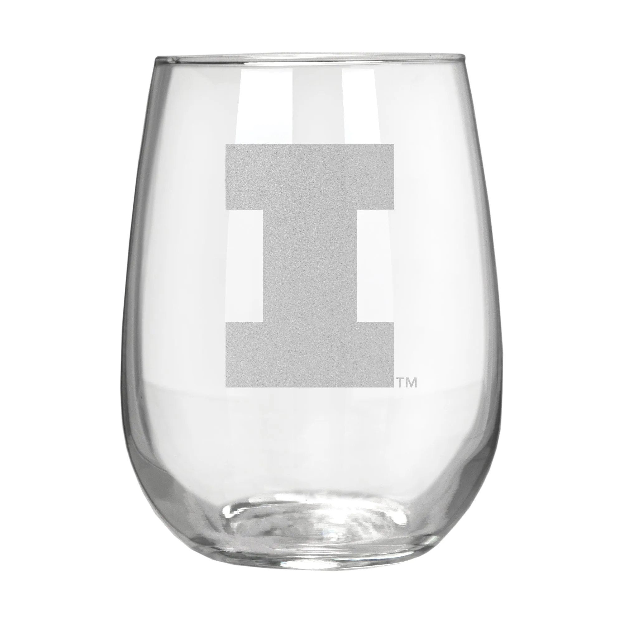 Illinois Fighting Illini 17 oz. Stemless Wine Glass