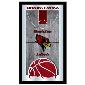 Illinois State Redbirds HBS Basketball Framed Hang Glass Wall Mirror (26"x15")