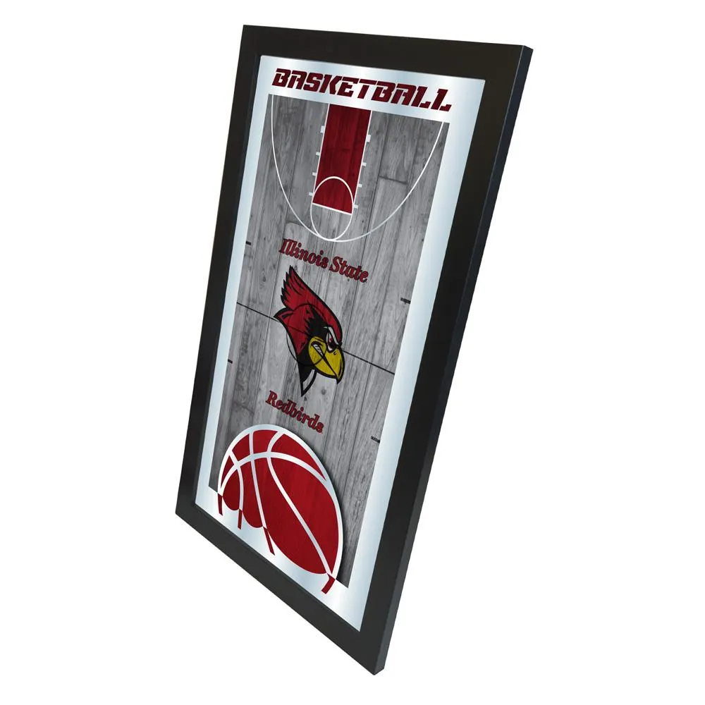 Illinois State Redbirds HBS Basketball Framed Hang Glass Wall Mirror (26"x15")