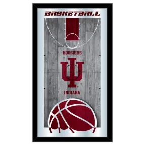 Indiana Hoosiers HBS Red Basketball Framed Hanging Glass Wall Mirror (26"x15")