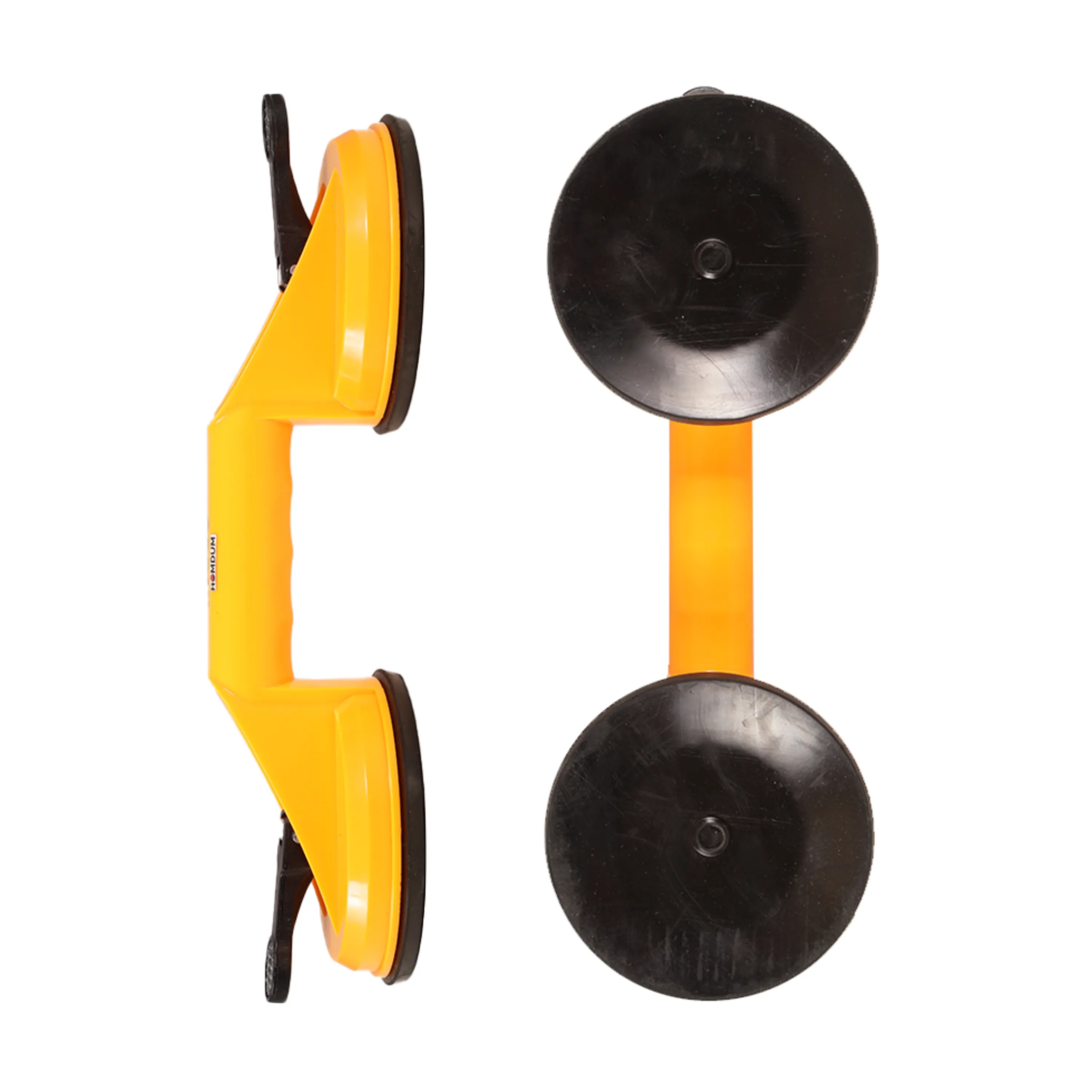 Ingco 4.8” Lifting Suction Cup Plate Double/Two Handle Locking (2 claw) Sucker Flat Gripper for Lifting Mirror/Tiles/Granite slab, Fiber glass, Heavy Duty Glass Lifter/car Dent Puller.