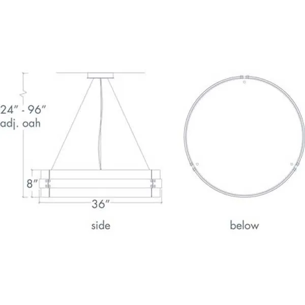 Invicta 16355-36-SM Indoor/Outdoor Stem Mount Pendant By Ultralights Lighting