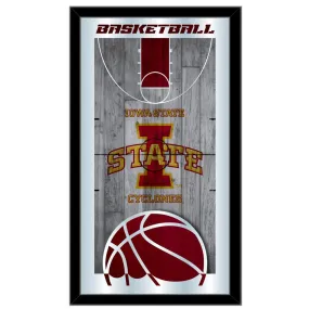 Iowa State Cyclones HBS Basketball Framed Hanging Glass Wall Mirror (26"x15")