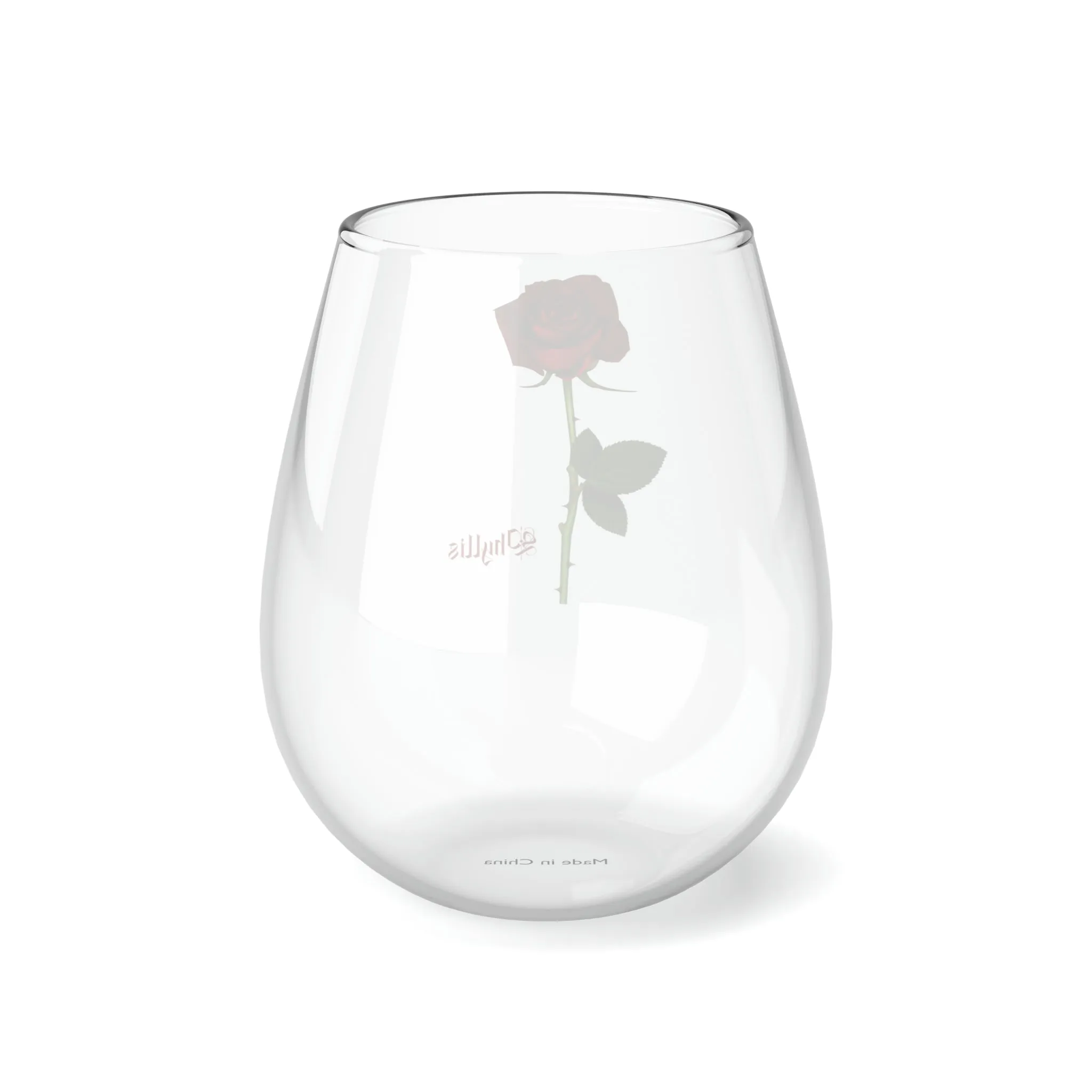 June PERSONALIZED Birth Flower Wine Glass, Birth Flower Gifts, Birth Flower wine glass, Birth Flower Gifts for Women, Gift for coworker, sister gift, birthday gift, Valentine gift, Stemless Wine Glass, 11.75oz