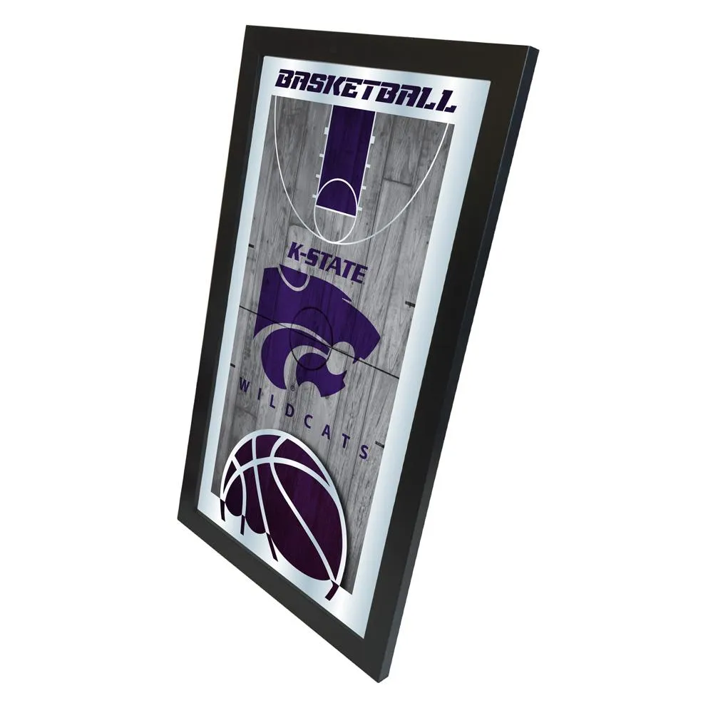 Kansas State Wildcats HBS Basketball Framed Hanging Glass Wall Mirror (26"x15")