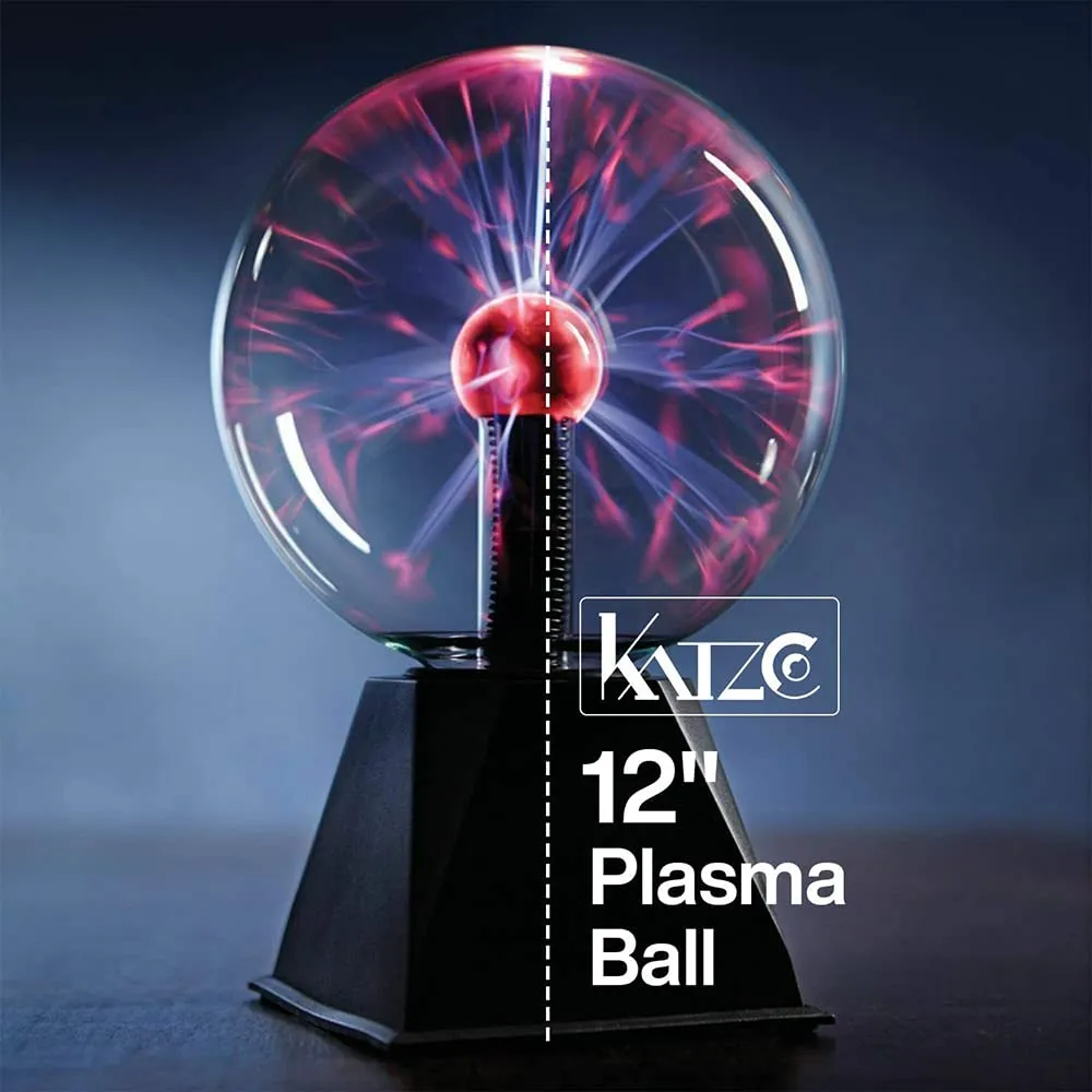 Katzco Plasma Ball - 7 Inch - Nebula, Thunder Lightning, Plug-In - For Parties