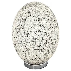 Large Mosaic Egg Lamp Mosaic - White