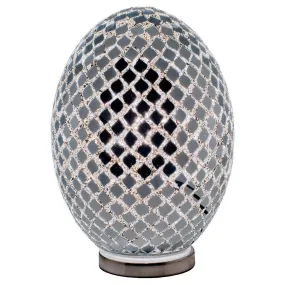 Large Mosaic Glass Egg Lamp – Mirrored