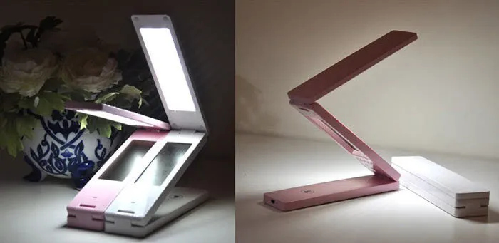 LED Foldable Desk Table Lamp with Digital Calendar, Alarm Clock and Temperature Display