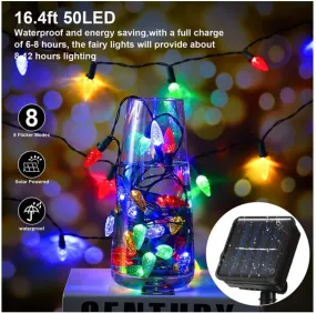 LED Solar 50 Strawberry String Light MULTI-COLOR #6975 mi