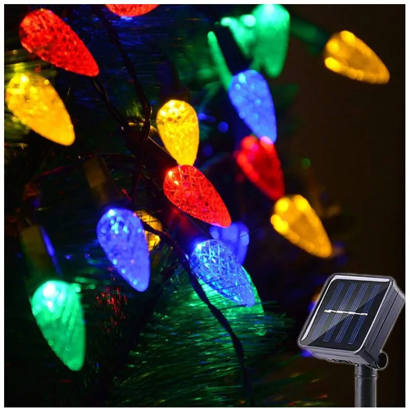 LED Solar 50 Strawberry String Light MULTI-COLOR #6975 mi