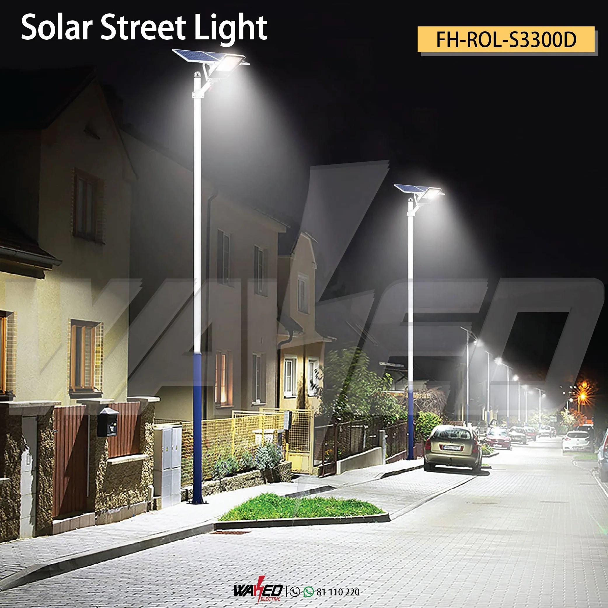 LED Solar Light Outdoor Remote Control - 300Watt - IP65