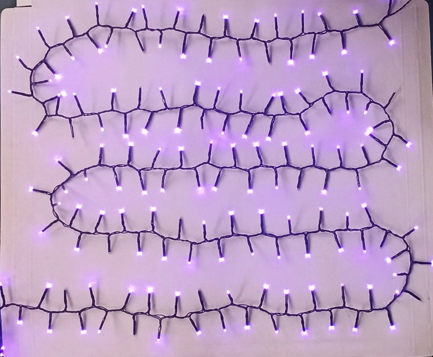 LED Twinkling Cluster Lights, Purple 200 Ct