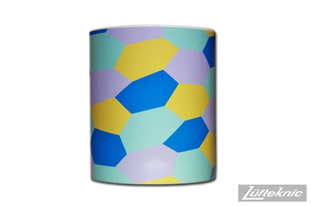 Lüfteknic ceramic mug - #projectstuka lozenge camouflage pattern