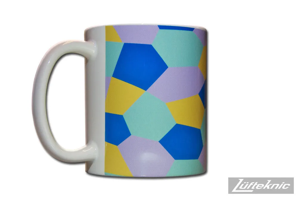 Lüfteknic ceramic mug - #projectstuka lozenge camouflage pattern