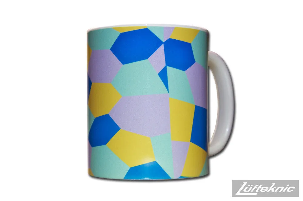 Lüfteknic ceramic mug - #projectstuka lozenge camouflage pattern