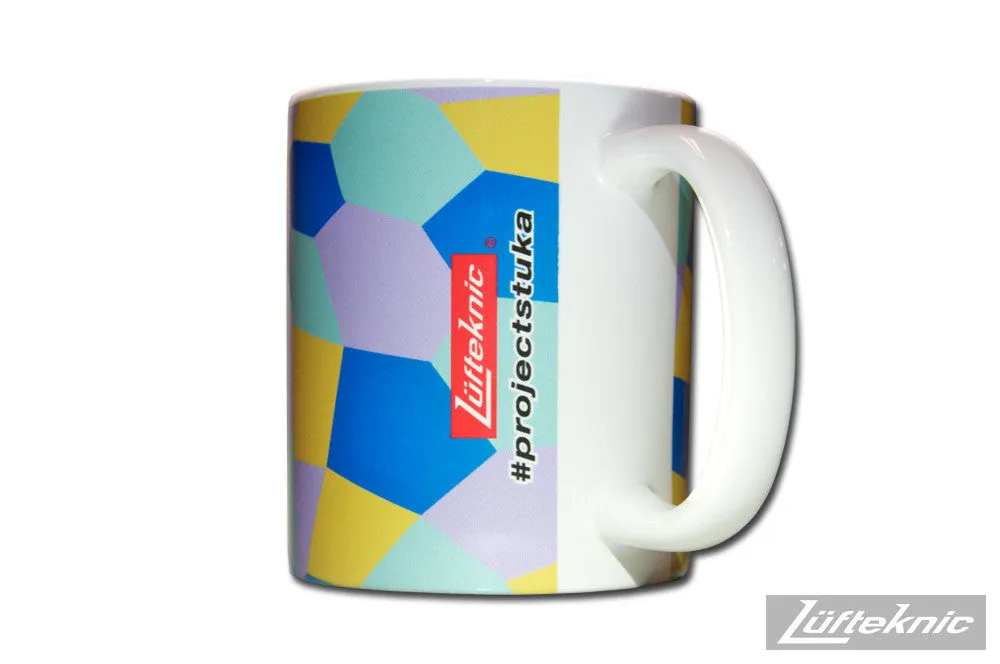 Lüfteknic ceramic mug - #projectstuka lozenge camouflage pattern