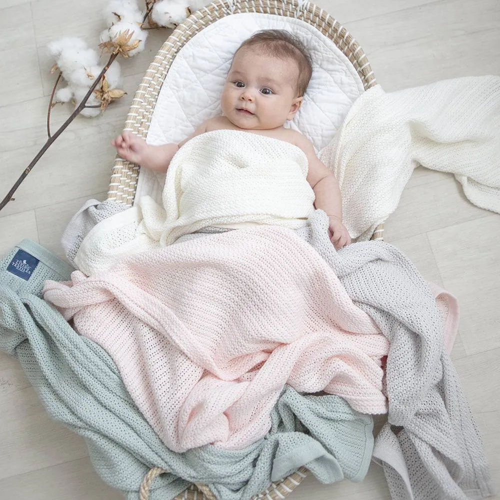 Living Textiles | Organic Cot Cellular Blanket - Natural White