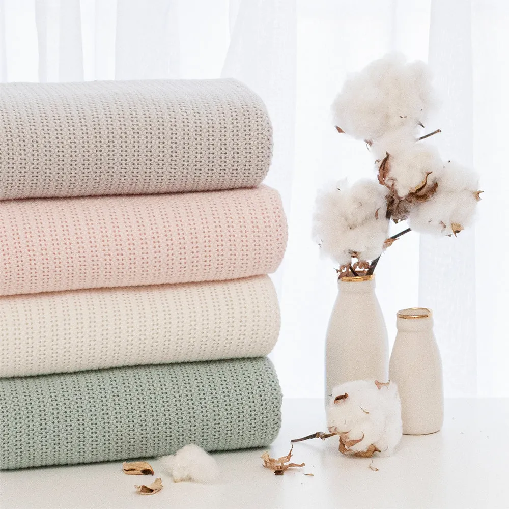 Living Textiles | Organic Cot Cellular Blanket - Natural White