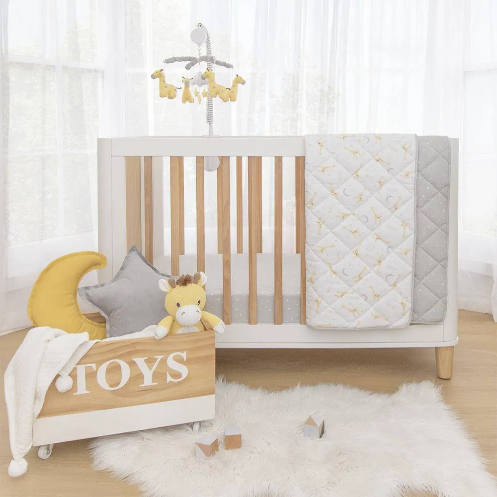 Living Textiles | Quilted Cot Comforter - Noah/Stars