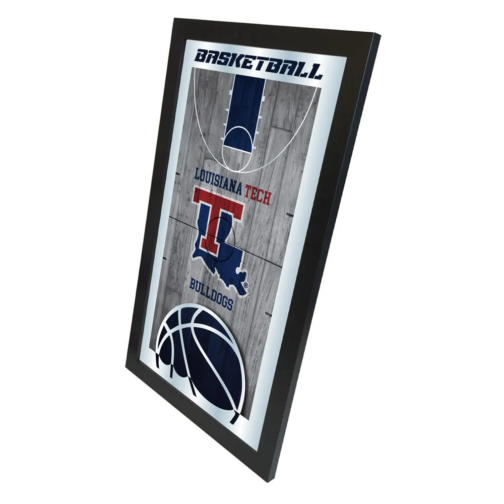 Louisiana Tech Bulldogs HBS Basketball Framed Hang Glass Wall Mirror (26"x15")