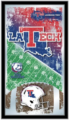 Louisiana Tech Bulldogs HBS Football Framed Hanging Glass Wall Mirror (26"x15")