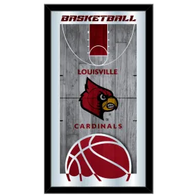 Louisville Cardinals HBS Basketball Framed Hanging Glass Wall Mirror (26"x15")