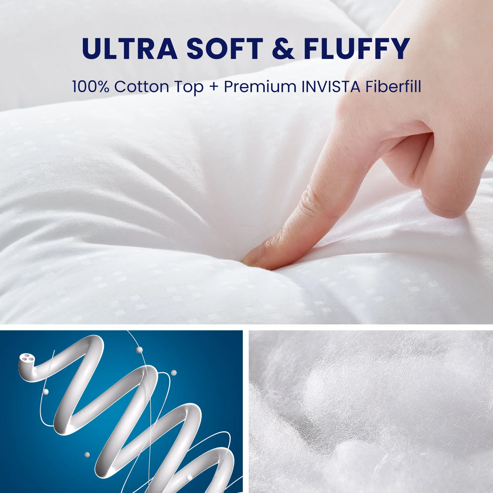 Luxury Thick Cotton Mattress Pad White Soft