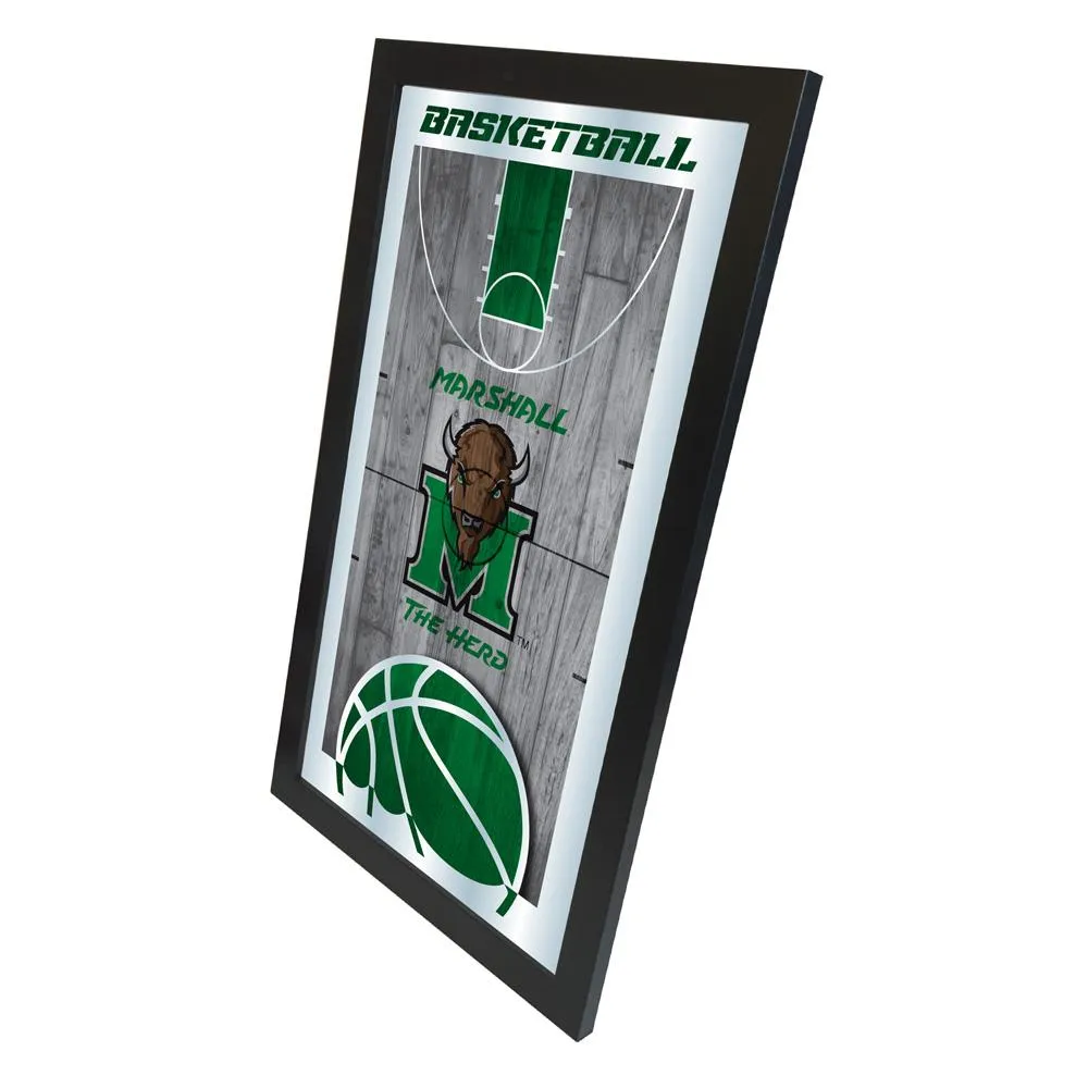 Marshall Thundering Herd HBS Basketball Framed Hang Glass Wall Mirror (26"x15")