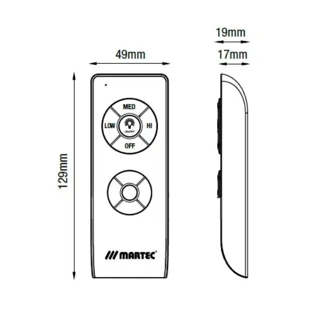 Martec Pulse Smart Wifi & Bluetooth Remote Control Kit for AC Fans